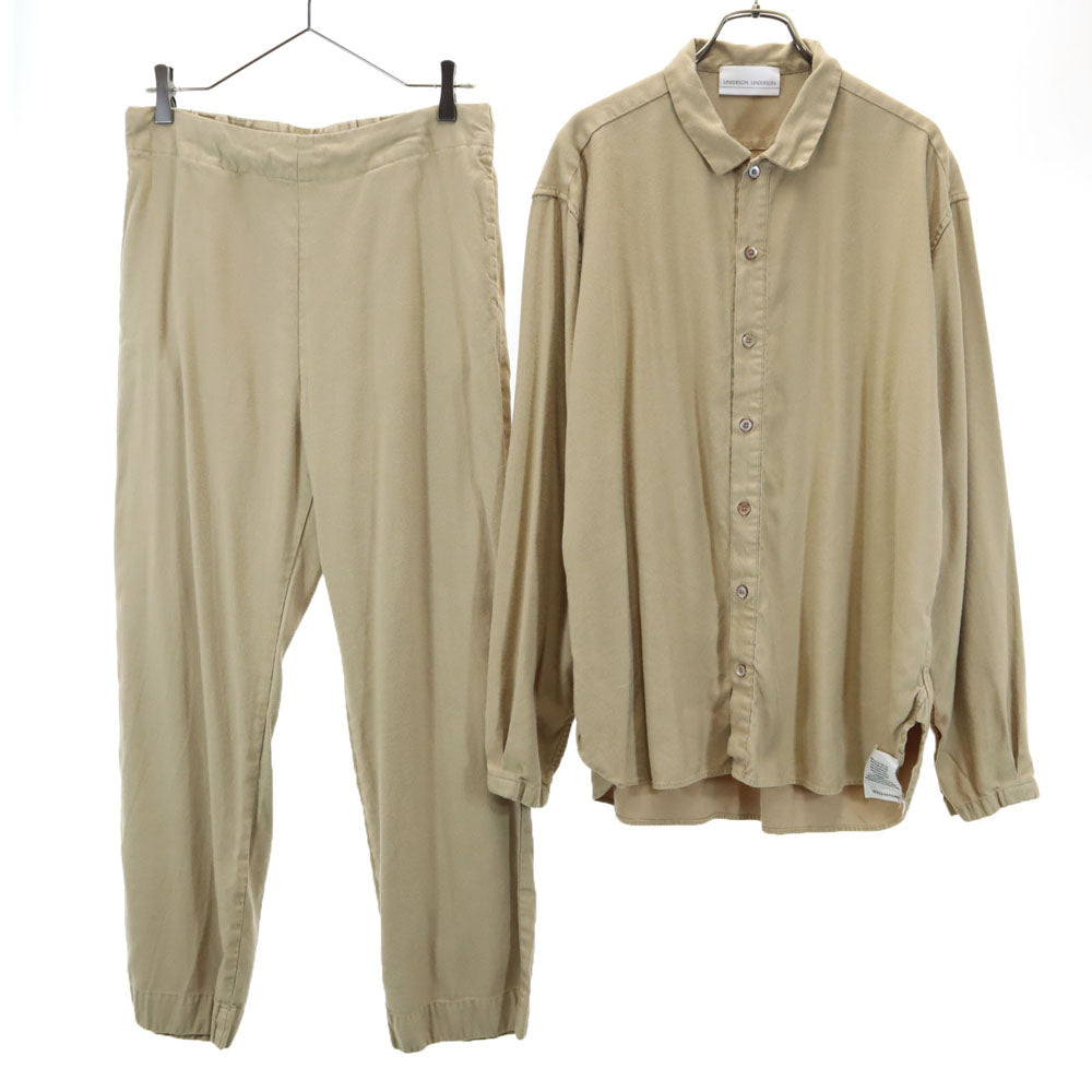 UNDERSON UNDERSON アンダーソンアンダーソン 日本製 長袖 ルームウェア 上下 セットアップ 1 ベージュ系 パジャマ メンズ
