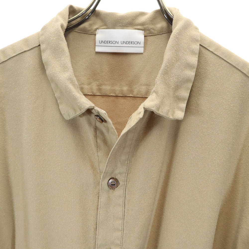 UNDERSON UNDERSON アンダーソンアンダーソン 日本製 長袖 ルームウェア 上下 セットアップ 1 ベージュ系 パジャマ メンズ