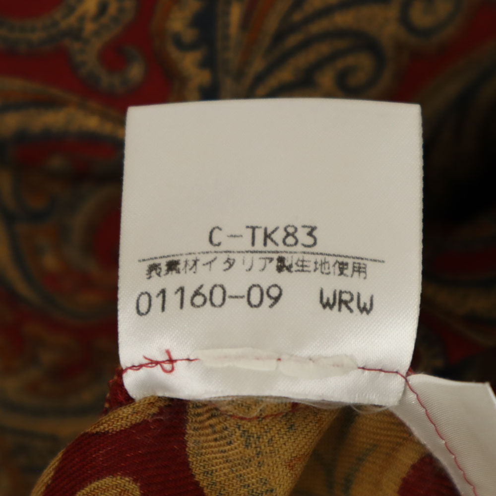 Burberrys バーバリーズ 90s ウール オールド 総柄 スカートスーツ 上下 セットアップ 11/9 赤系 レディース