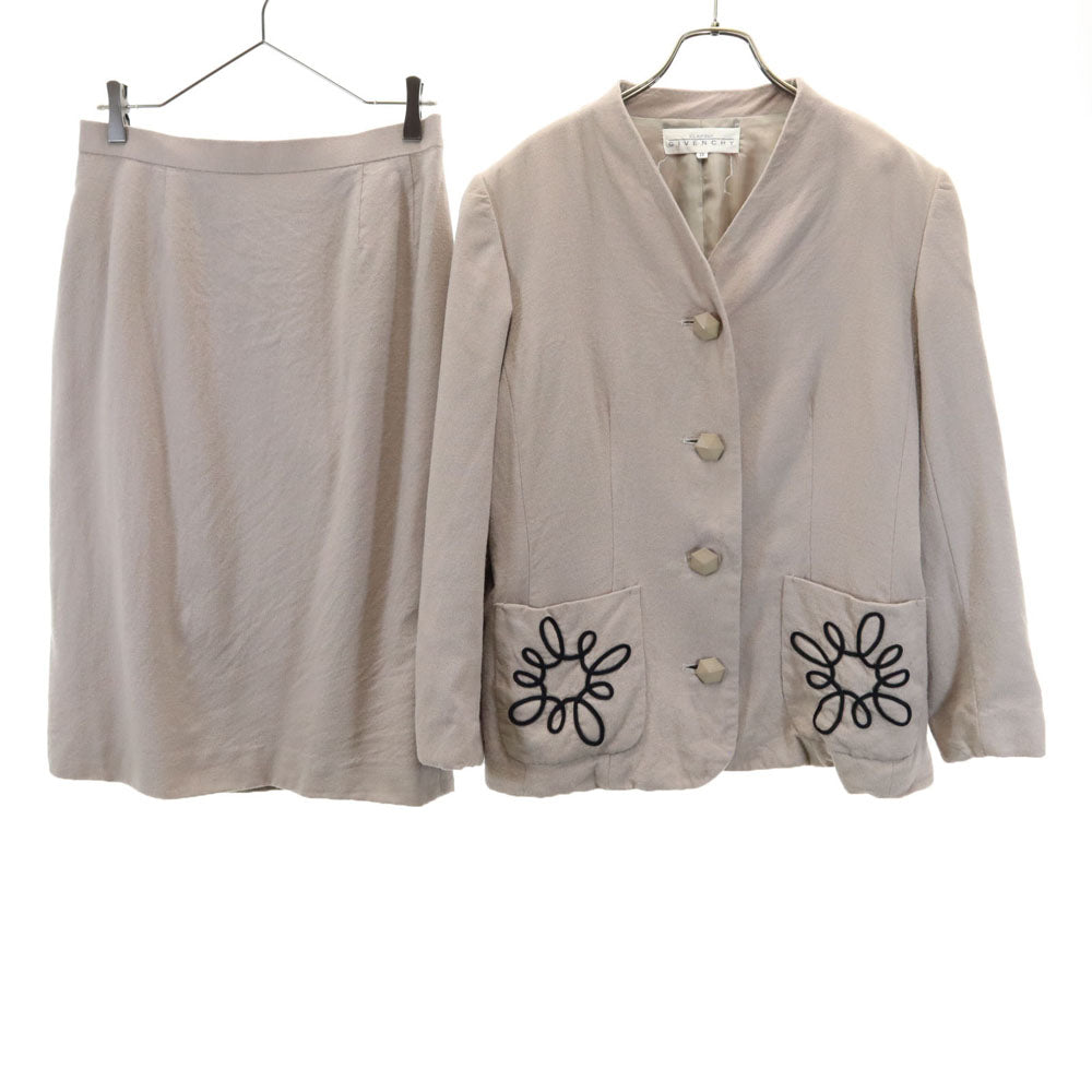 GIVENCHY ジバンシィ グラマー ウール スカートスーツ 上下 セットアップ 13 ベージュ系 GLAMORUR レディース