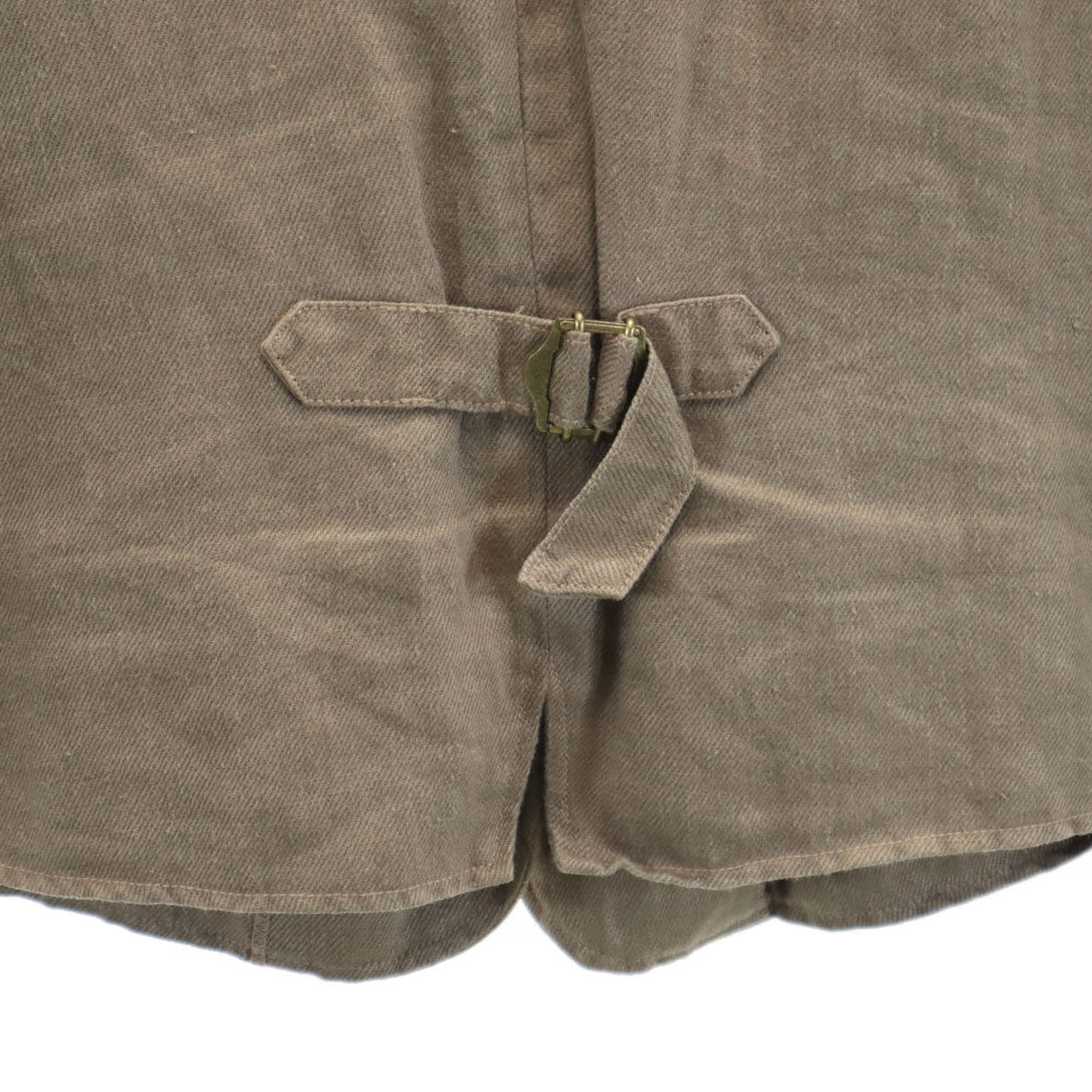 ツムグ リネン Vネック ベスト F アッシュブラウン tumugu： レディース