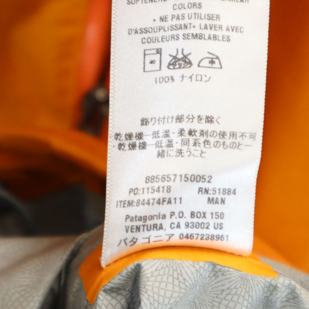 patagonia パタゴニア アウトドア 84474FA11 レインシャドー ジャケット XS オレンジ マウンテンパーカー リップストップ生地 メンズ