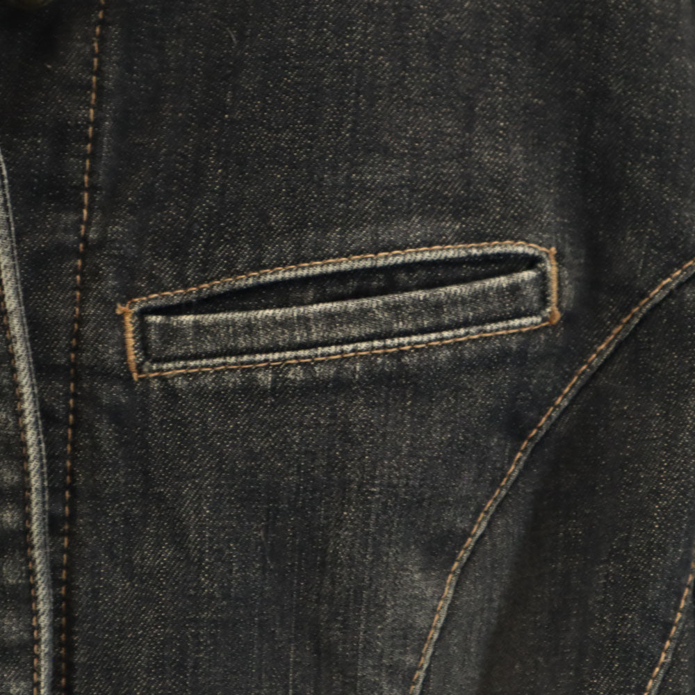 ヴィヴィアンタム ドラゴン刺繍 スタンドカラー デニムジャケット 0 ブラック系 VIVIENNE TAM ジージャン レディース