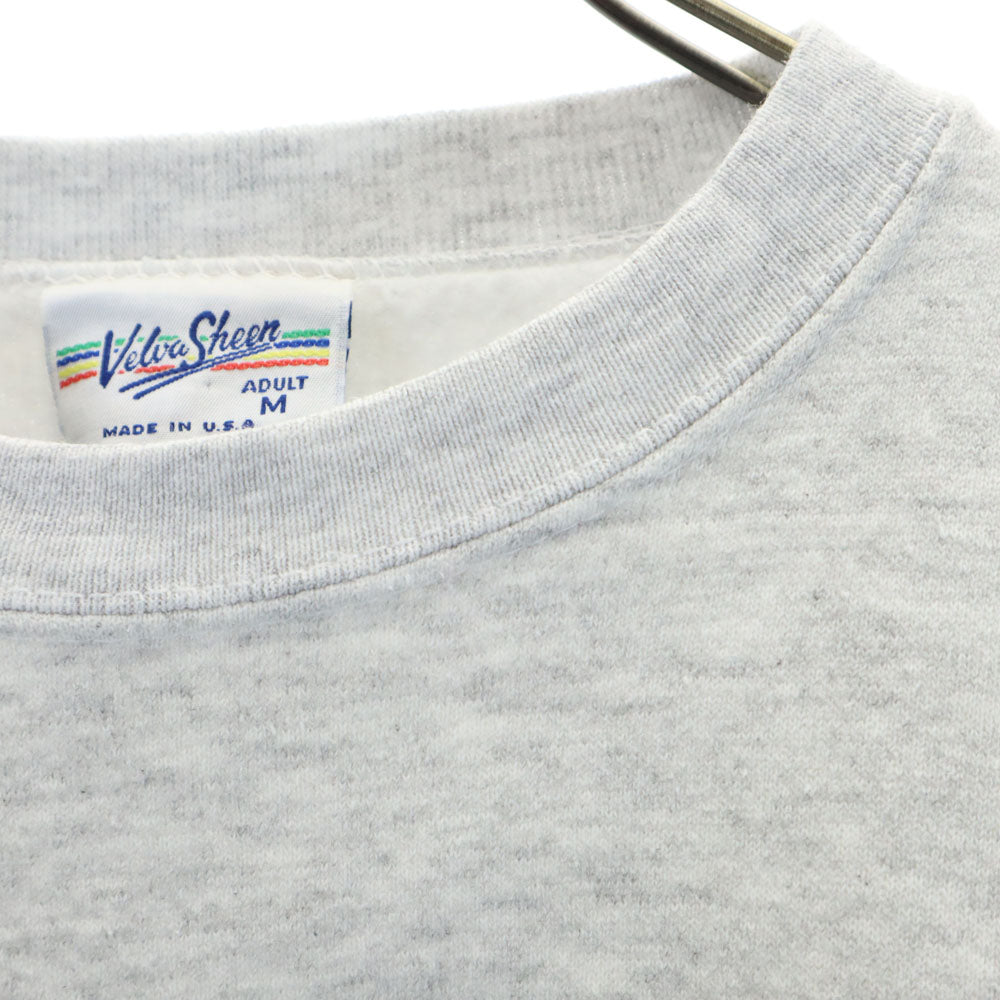 Velva Sheen ベルバシーン 90s USA製 オールド ワーナーブラザーズ プリント 長袖 スウェット トレーナー M グレー系 裏起毛 メンズ
