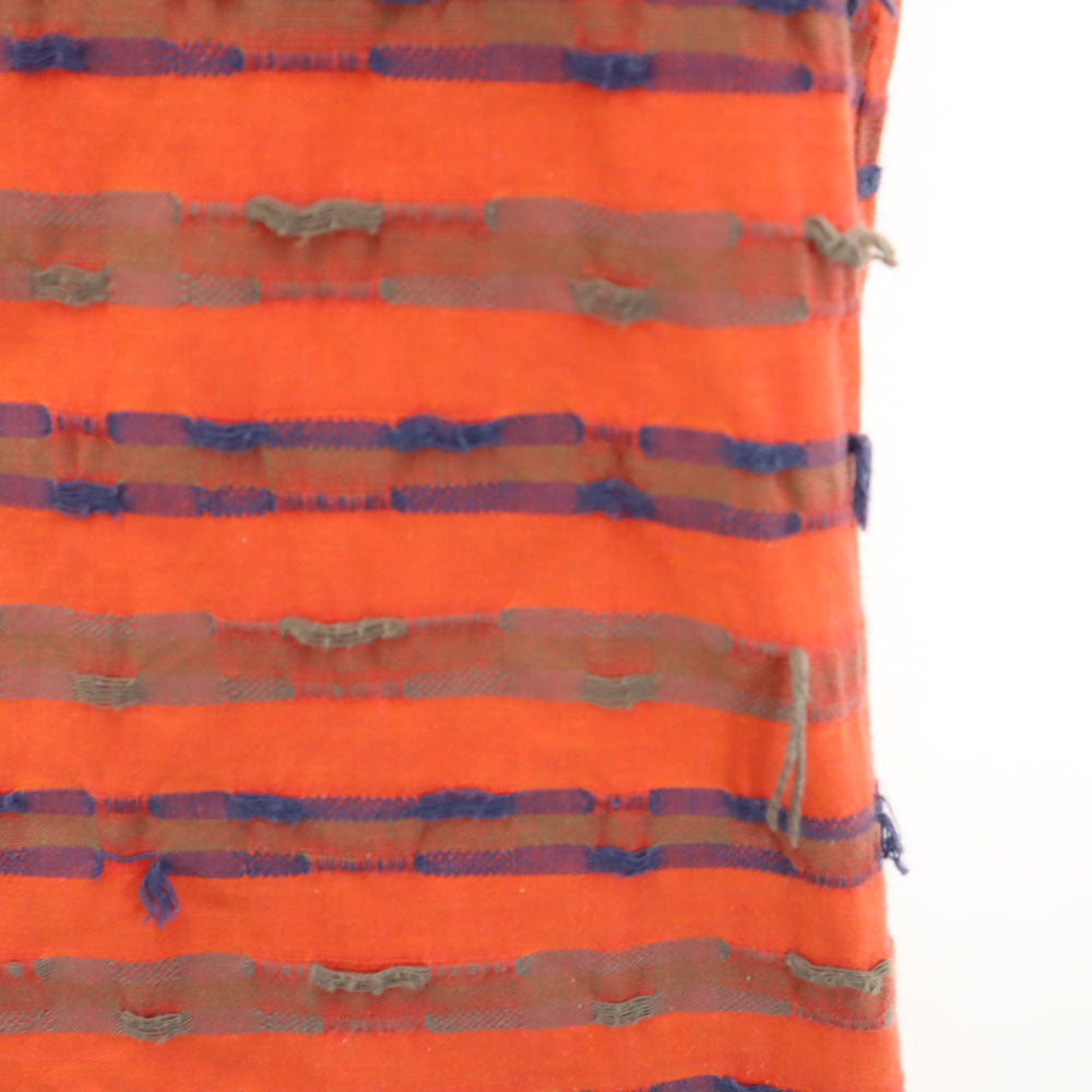 LONGUE DISTANCE 80s ヴィンテージ フランス製 総柄 長袖 シャツ オレンジ系 メンズ