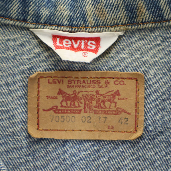 リーバイス 80s 705000217 フランス製 ユーロリーバイス ヴィンテージ 長袖 デニムジャケット 42 Levi's ジージャン メンズ