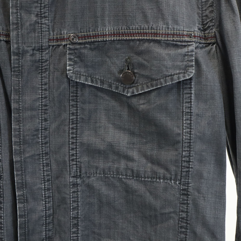 BURBERRY LONDON バーバリーロンドン 三陽商会 日本製 シャツジャケット L チャコールグレー メンズ