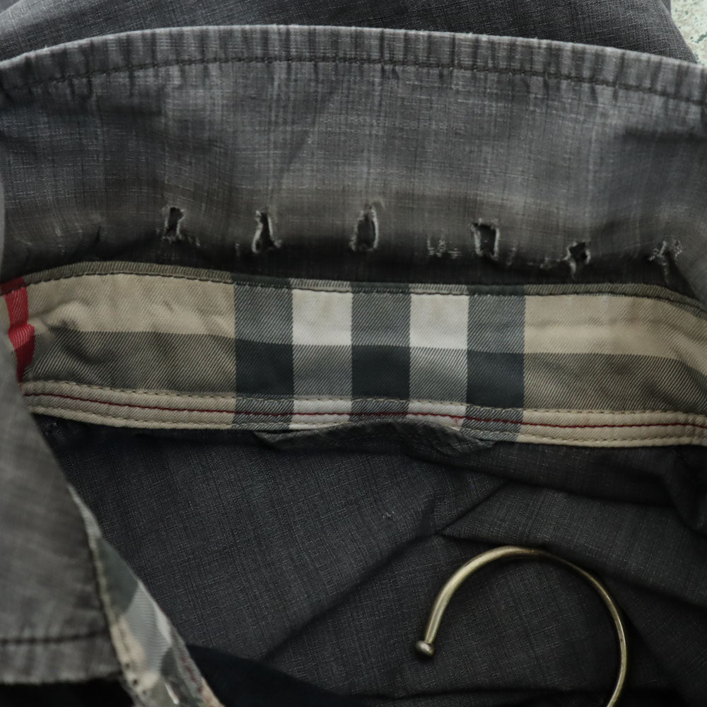 BURBERRY LONDON バーバリーロンドン 三陽商会 日本製 シャツジャケット L チャコールグレー メンズ