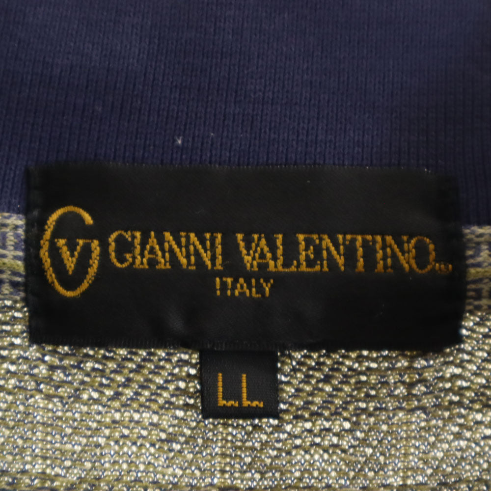 ジャンニヴァレンティノ 総柄 半袖 ポロシャツ LL グレージュ系 GIANNI VALENTINO メンズ