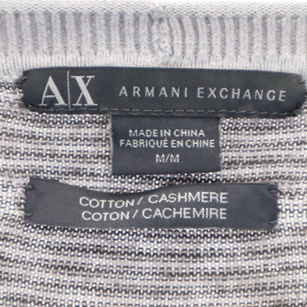 アルマーニエクスチェンジ ボーダー 長袖 セーター M グレー系 ARMANI EXCHANGE ニット メンズ