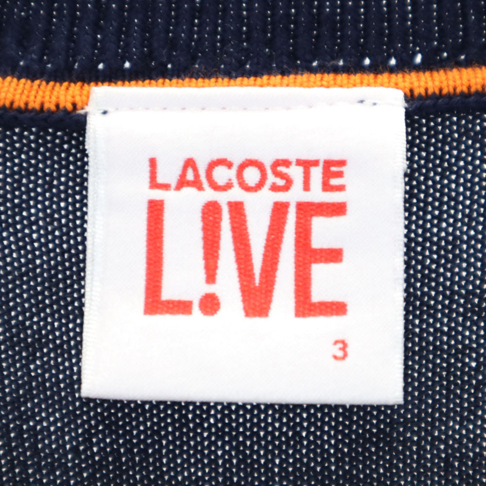 ラコステライブ 長袖 セーター 3 ネイビー LACOSTE L!VE ニット メンズ