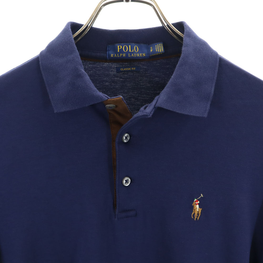 ポロラルフローレン 長袖 ポロシャツ S ネイビー POLO RALPH LAUREN メンズ