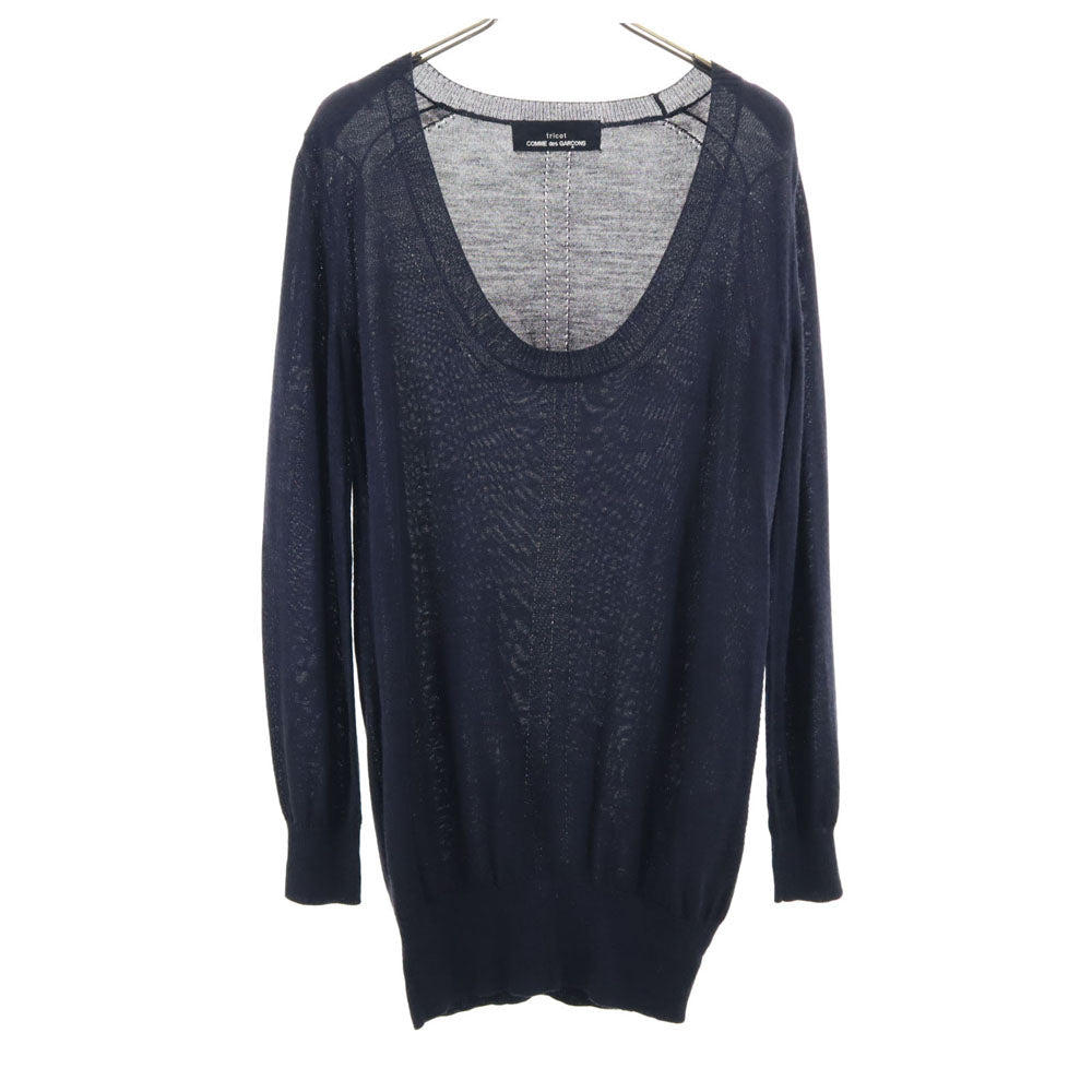 tricot COMME des GARCONS トリココムデギャルソン 2010年 日本製 長袖 セーター ネイビー ニット レディース