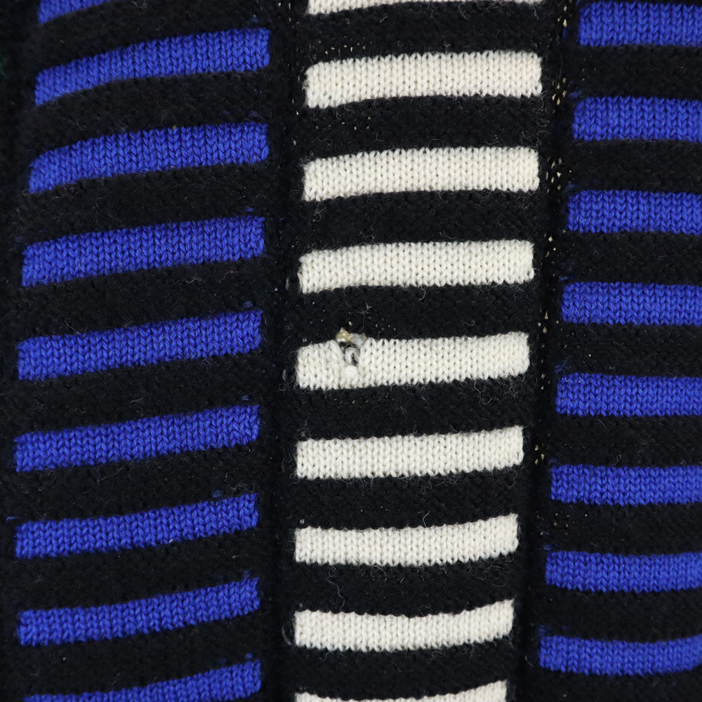 YVES SAINT LAURENT イヴサンローラン 90s オールド 総柄 長袖 ニットカーディガン M ブラック 他 レディース