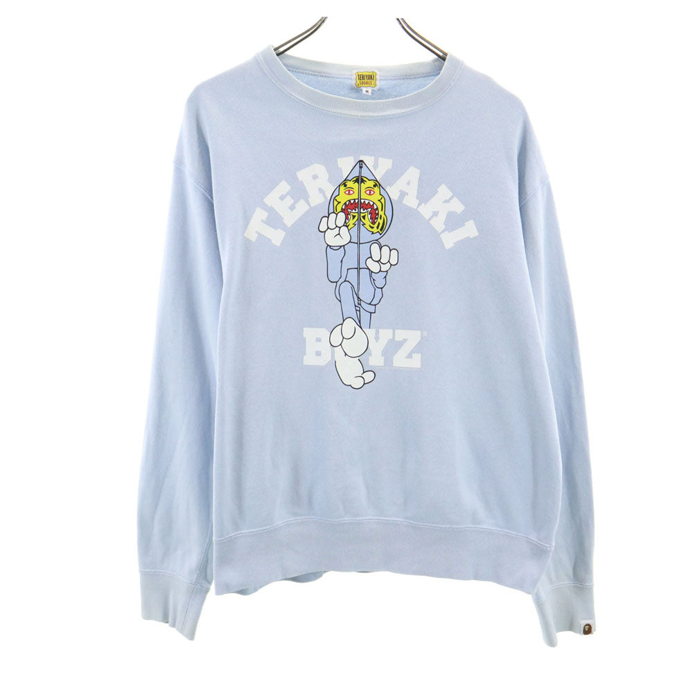 テリヤキソース 日本製 TERIYAKI BOYZ 長袖 スウェット トレーナー M ライトブルー TERIYAKI SOURCE アベイシングエイプ テリヤキボーイズ メンズ