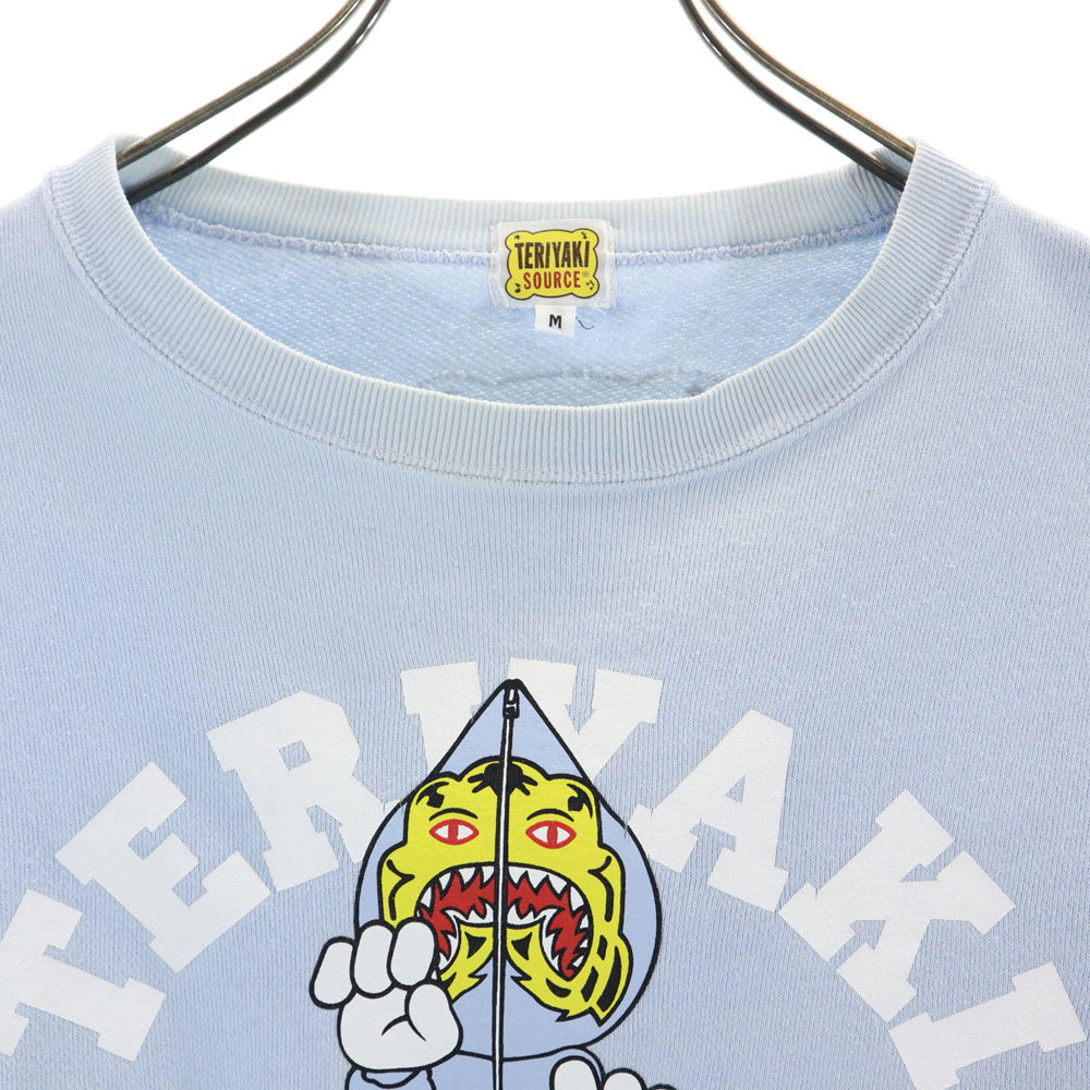 テリヤキソース 日本製 TERIYAKI BOYZ 長袖 スウェット トレーナー M ライトブルー TERIYAKI SOURCE アベイシングエイプ テリヤキボーイズ メンズ