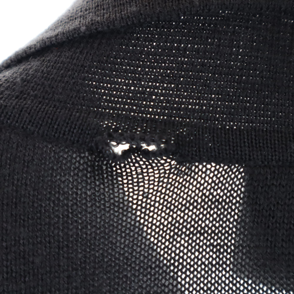 VERSACE JEANS COUTURE ヴェルサーチ ジーンズ クチュール ウール 長袖 ニットカーディガン M チャコールグレー メンズ