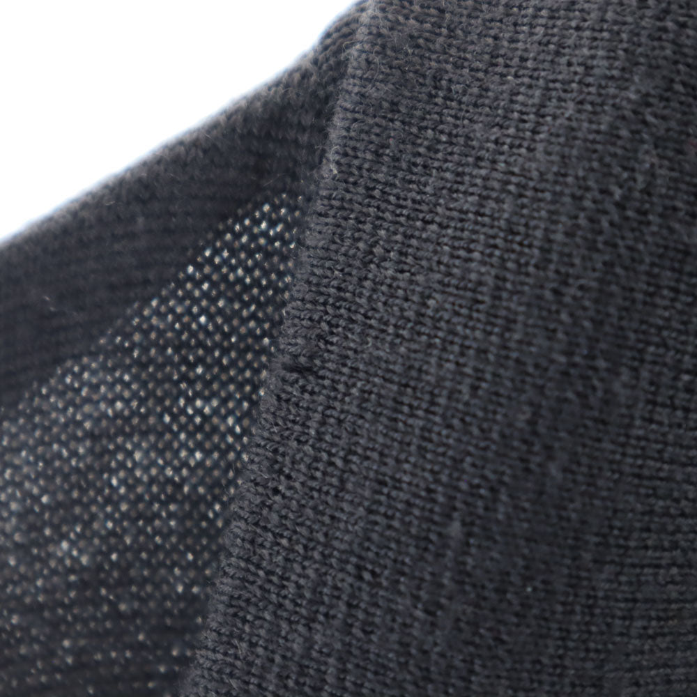 VERSACE JEANS COUTURE ヴェルサーチ ジーンズ クチュール ウール 長袖 ニットカーディガン M チャコールグレー メンズ