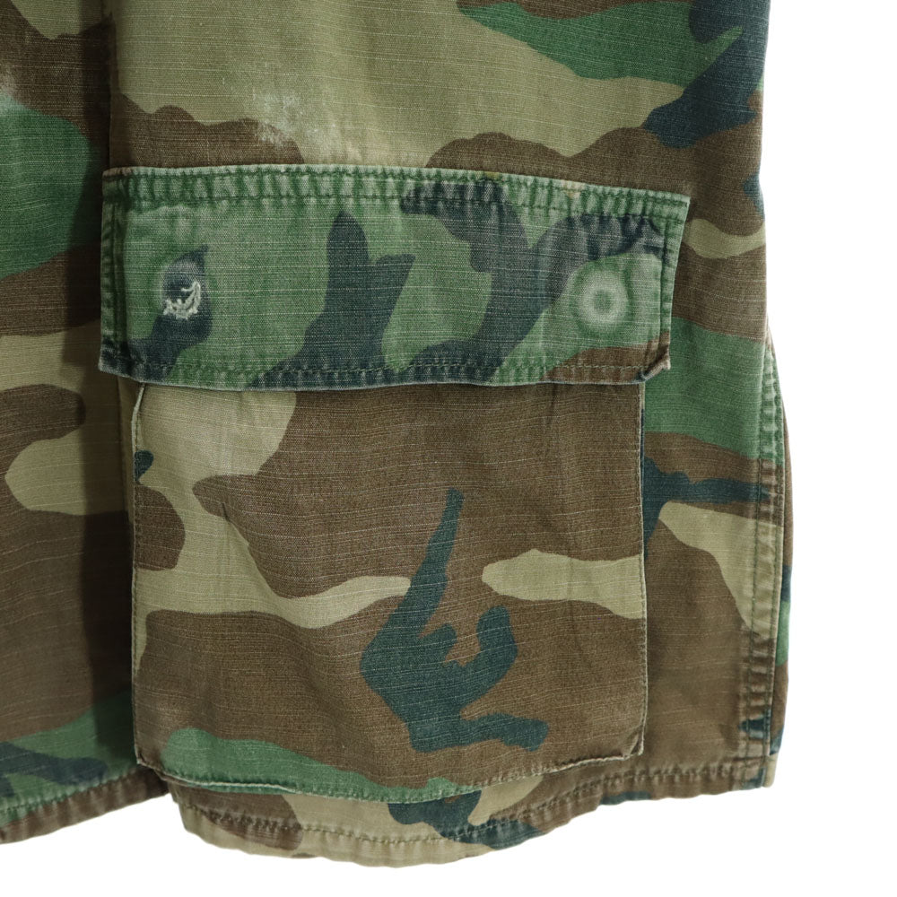 US ARMY アメリカ軍 オールド ウッドランドカモ ミリタリージャケット S カーキ 迷彩 メンズ