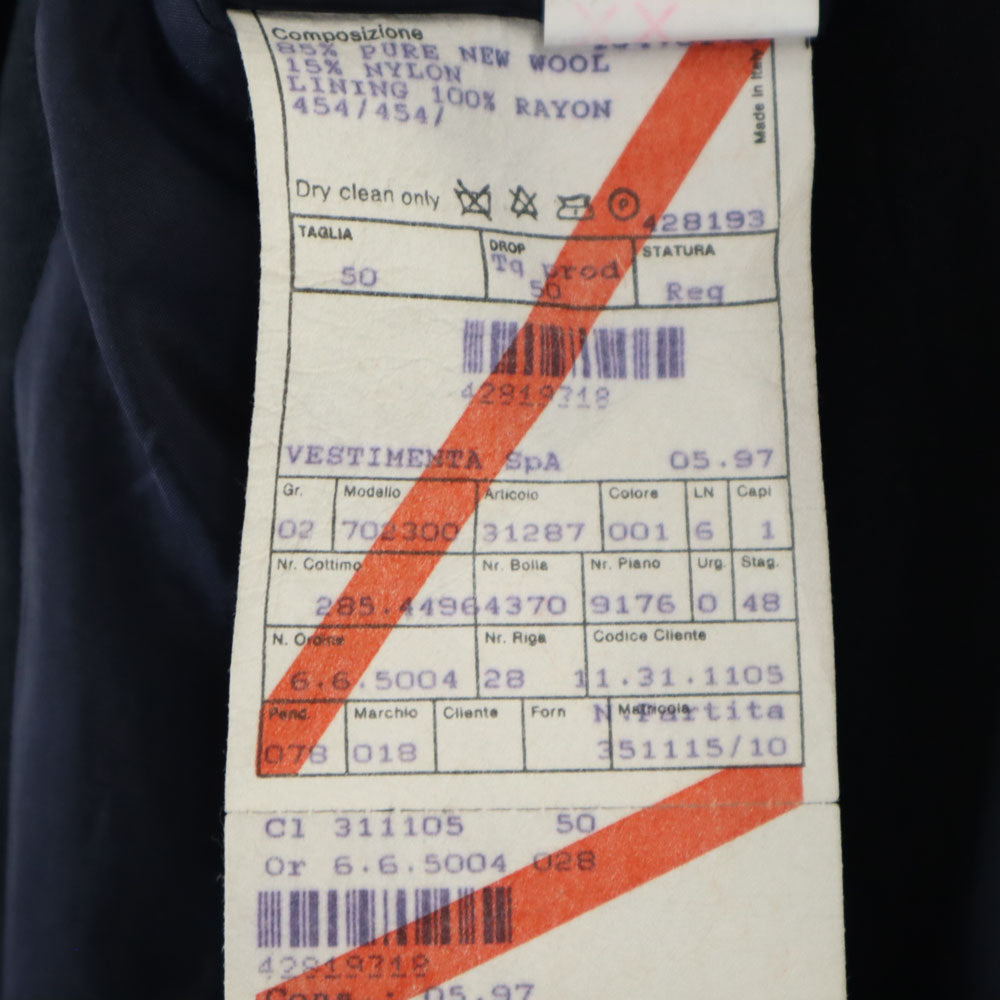 GIORGIO ARMANI ジョルジオアルマーニ 90s イタリア製 オールド テーラードジャケット 50 チャコール ブレザー メンズ