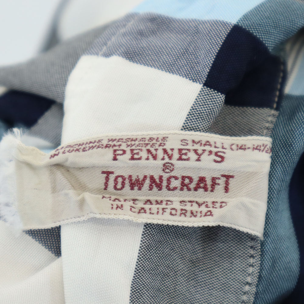 PENNEYS ペニーズ 60s 開襟 オープンカラー ヴィンテージ ボックスシルエット チェック柄 長袖 オープンカラーシャツ S ホワイト 他 メンズ