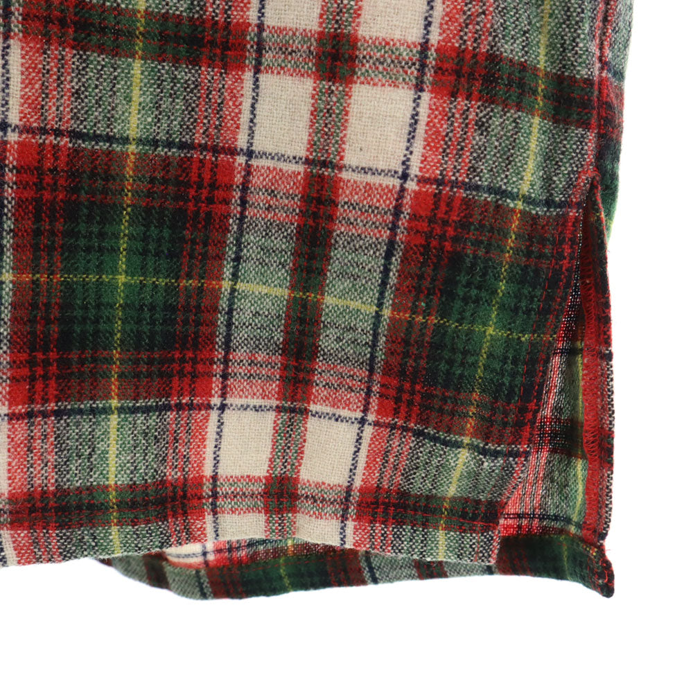 WESTERN GENTLEMAN 70s ウールブレンド フランネル ヴィンテージ チェック柄 長袖 スキッパー シャツ M プルオーバー メンズ