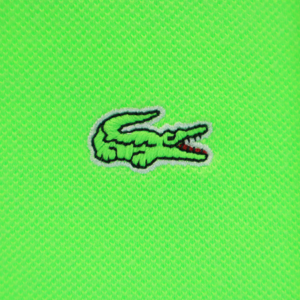 ラコステ 日本製 半袖 ポロシャツ 3 ネオンライトグリーン LACOSTE 鹿の子 メンズ