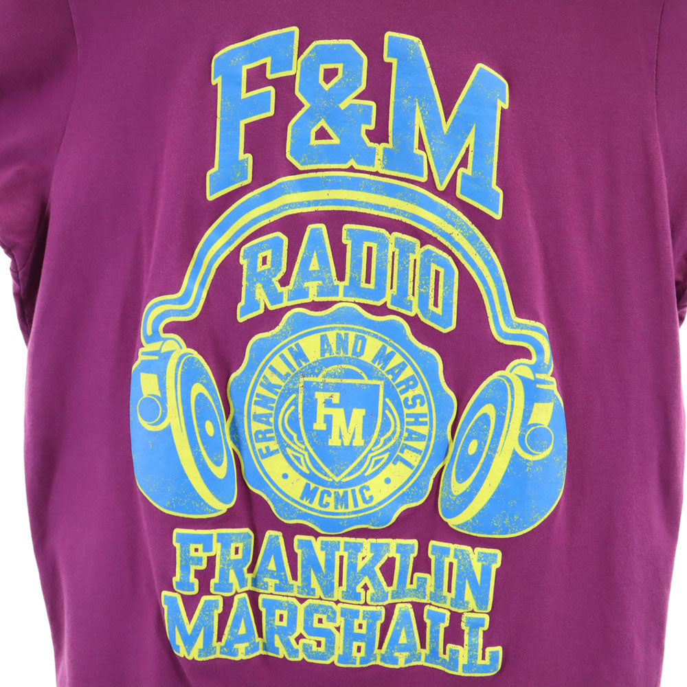 フランクリンマーシャル イタリア製 半袖 Tシャツ S パープル FRANKLIN&MARSHALL メンズ