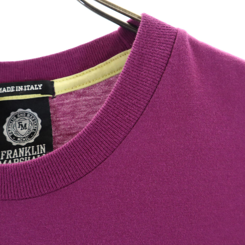 フランクリンマーシャル イタリア製 半袖 Tシャツ S パープル FRANKLIN&MARSHALL メンズ