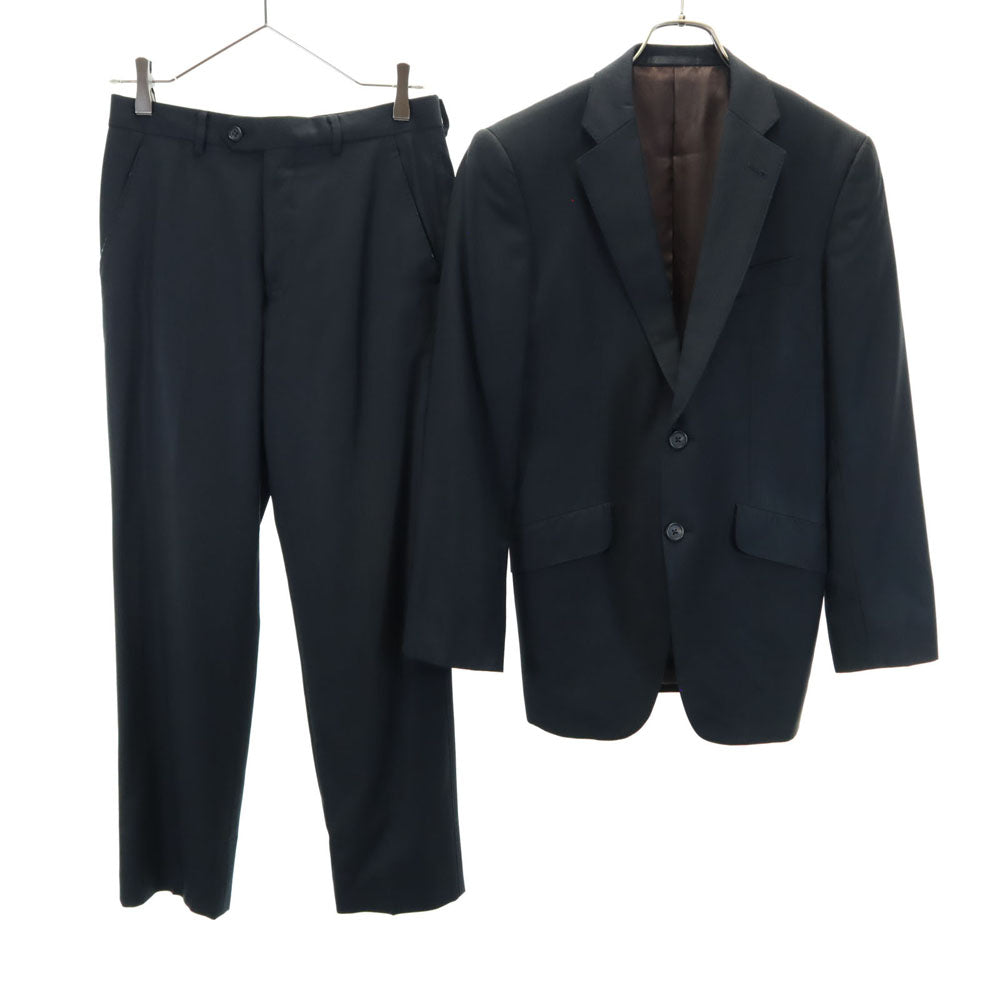 ポールスミスロンドン 日本製 ヘリンボーン柄 デルフィノ生地 17.5 Microns SUPER120's スーツ 上下 セットアップ S チャコールブラック Paul Smith LONDON メンズ