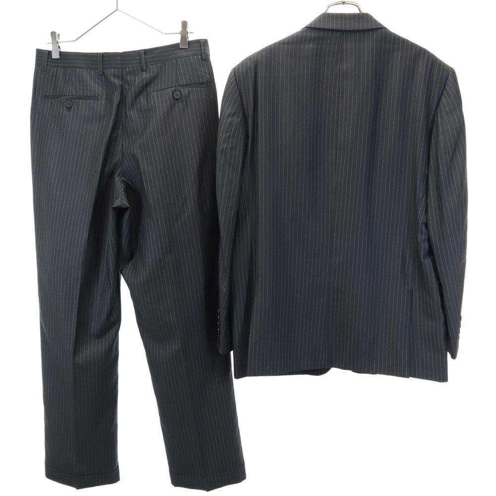 LOUIS VUITTON ルイヴィトン ストライプ柄 スーツ 上下 セットアップ 48/32 チャコールグレー メンズ
