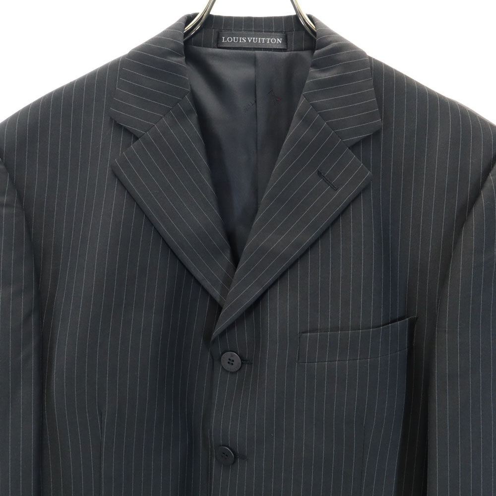 LOUIS VUITTON ルイヴィトン ストライプ柄 スーツ 上下 セットアップ 48/32 チャコールグレー メンズ