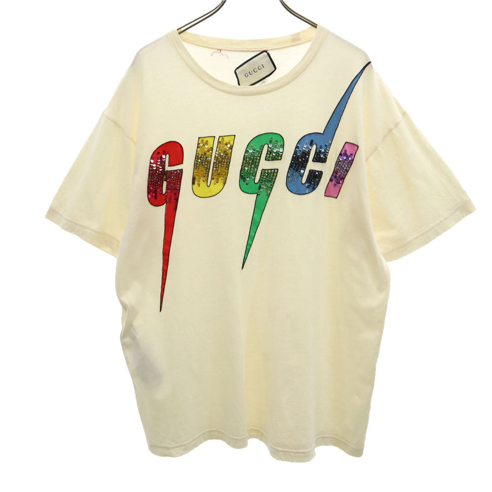 グッチ イタリア製 半袖 Tシャツ XS クリーム系 GUCCI メンズ