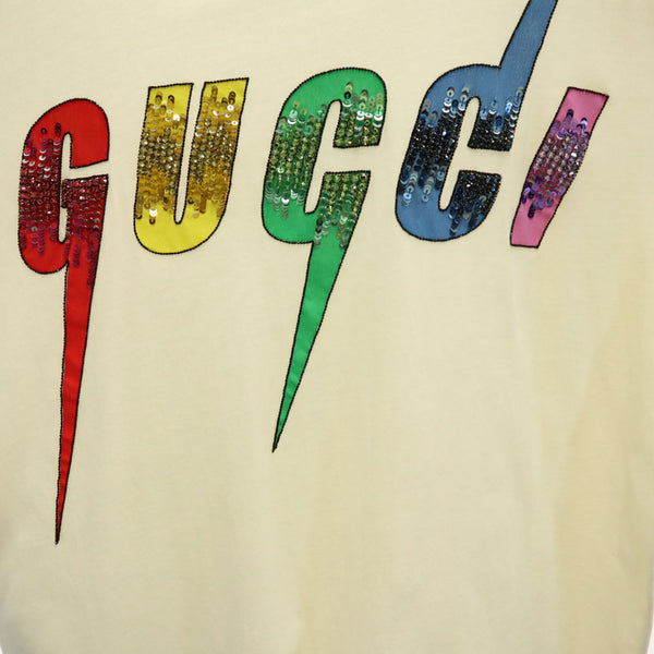 グッチ イタリア製 半袖 Tシャツ XS クリーム系 GUCCI メンズ