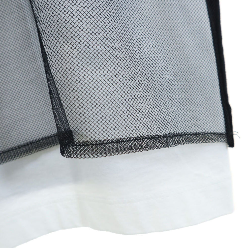 未使用 DSQUARED2 ディースクエアード イタリア製 半袖 メッシュ レイヤード Tシャツ XS ブラック メンズ