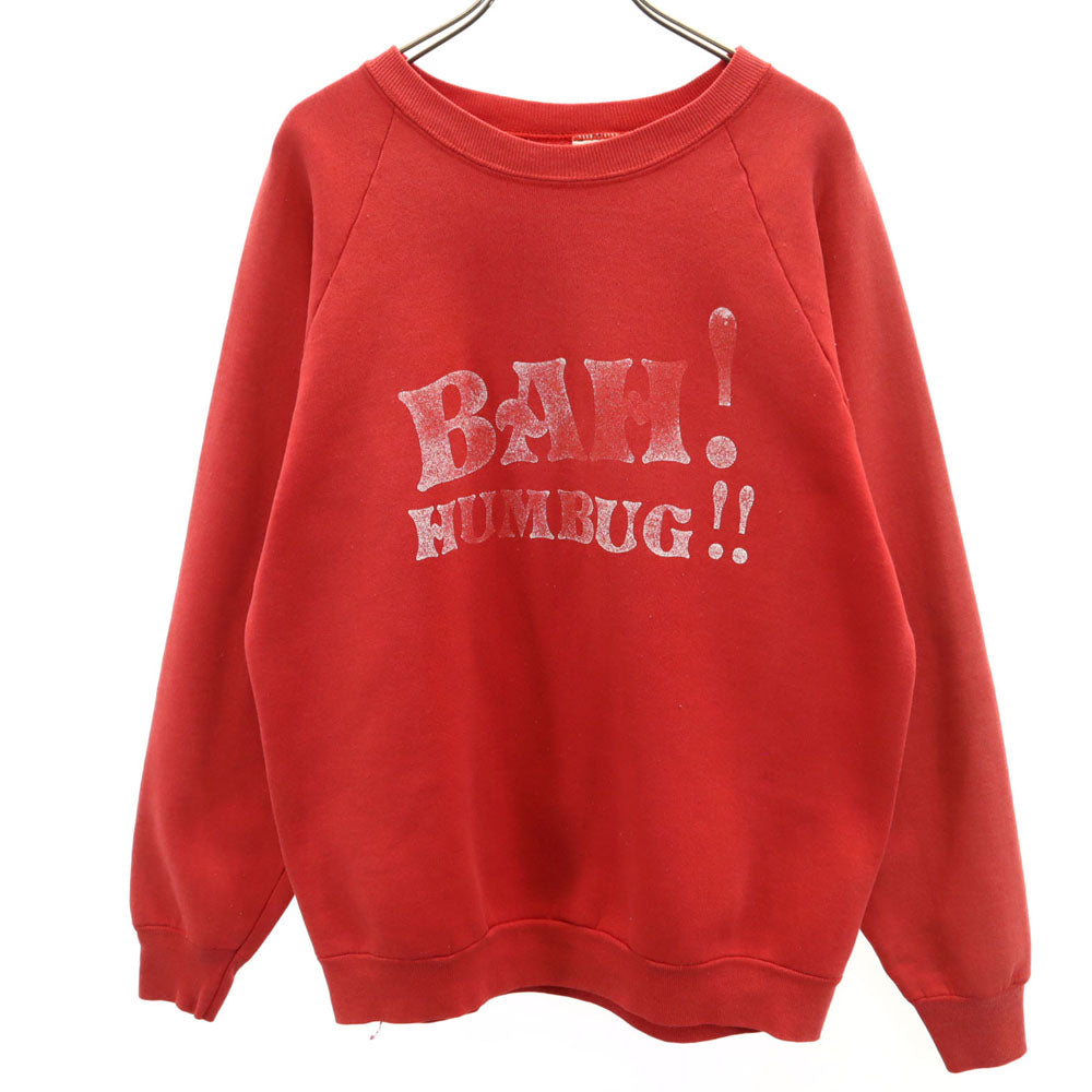 FRUIT OF THE LOOM フルーツオブザルーム 90s USA製 オールド 長袖 スウェット トレーナー L 赤系 裏起毛 メンズ