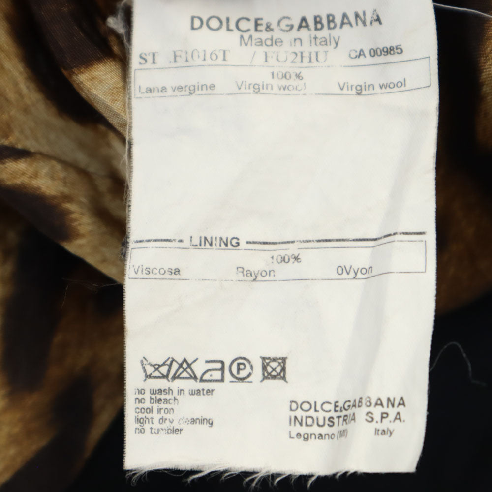 ドルチェアンドガッバーナ イタリア製 ウール テーラードジャケット 38 ブラック DOLCE&GABBANA レディース