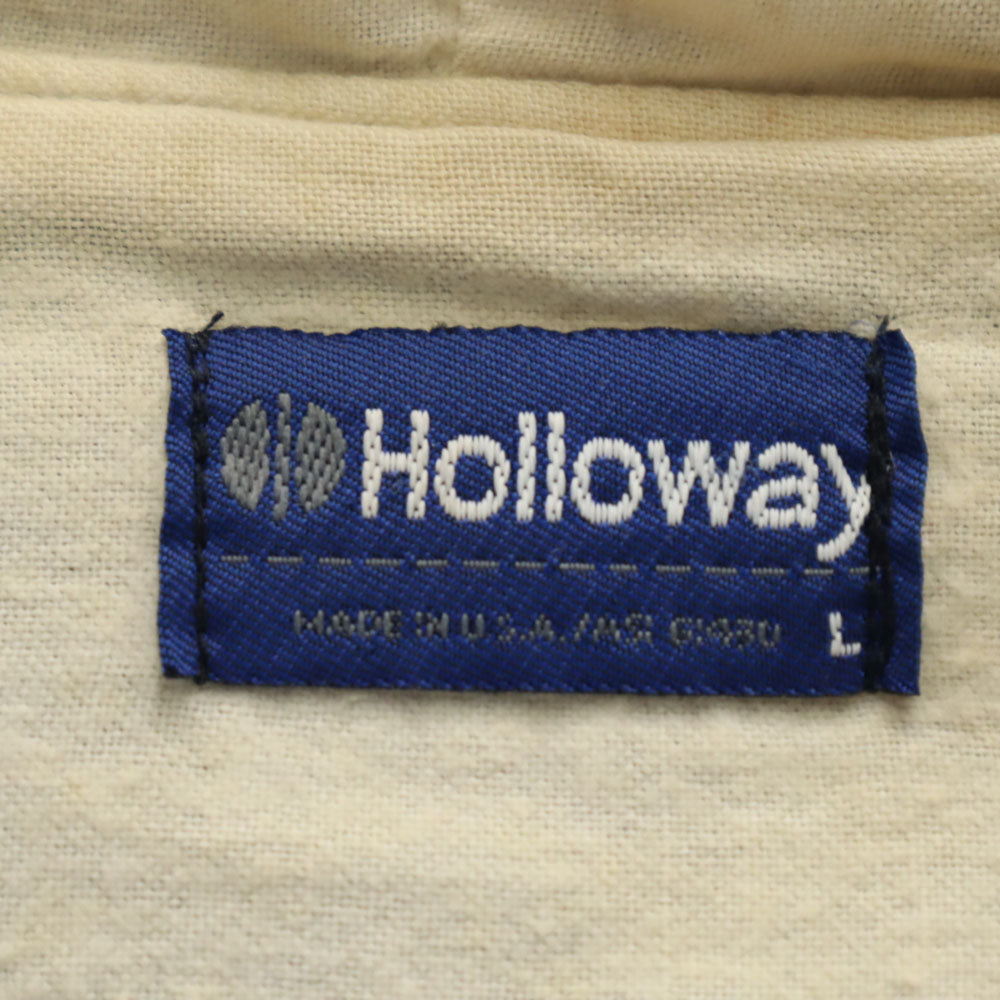 Holloway ホロウェイ 70s 80s USA製 ハーフジップ ジャケット L ブラック プルオーバー メンズ