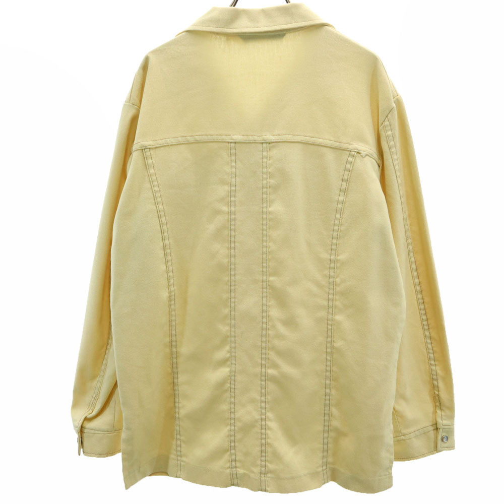 Wrangler ラングラー 70s ヴィンテージ 長袖 オープンカラー ウエスタンシャツ イエロー系 ジャケット メンズ