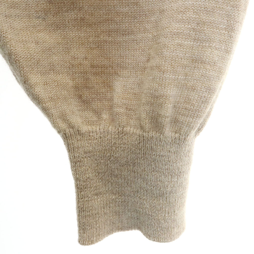 TOMMY HILFIGER トミーヒルフィガー 90s ウール オールド フラッグタグ Vネック ニットカーディガン L ベージュ メンズ