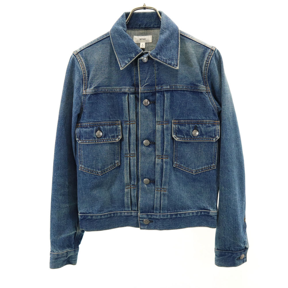 ハイク 日本製 デニムジャケット 2 ブルー HYKE ジージャン トラッカー レディース