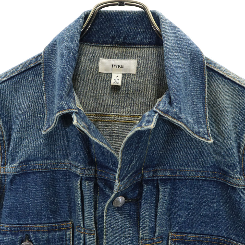 ハイク 日本製 デニムジャケット 2 ブルー HYKE ジージャン トラッカー レディース