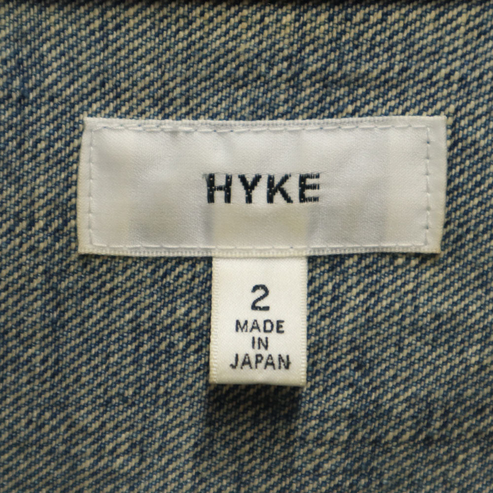ハイク 日本製 デニムジャケット 2 ブルー HYKE ジージャン トラッカー レディース