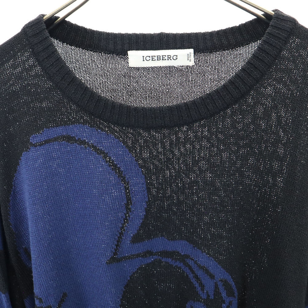 アイスバーグ イタリア製 ディズニーコラボ 長袖 セーター M ブラック ICEBERG ×Disney ニット メンズ