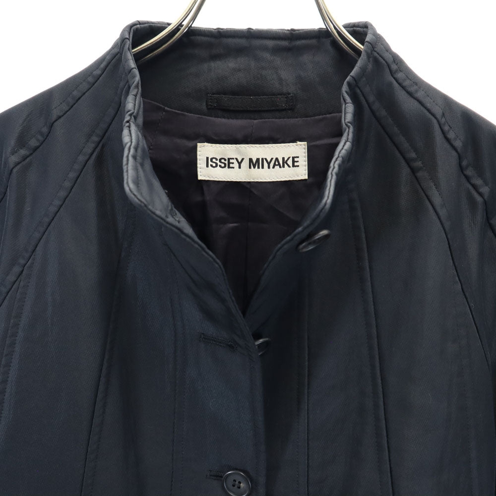 イッセイミヤケ 日本製 ウールブレンド ジャケット 2 ブラック ISSEY MIYAKE レディース