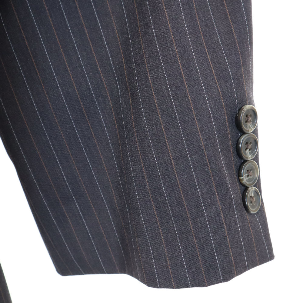 ローレンラルフローレン ストライプ 長袖 テーラードジャケット グレー系 LAUREN RALPH LAUREN カナダ製 メンズ