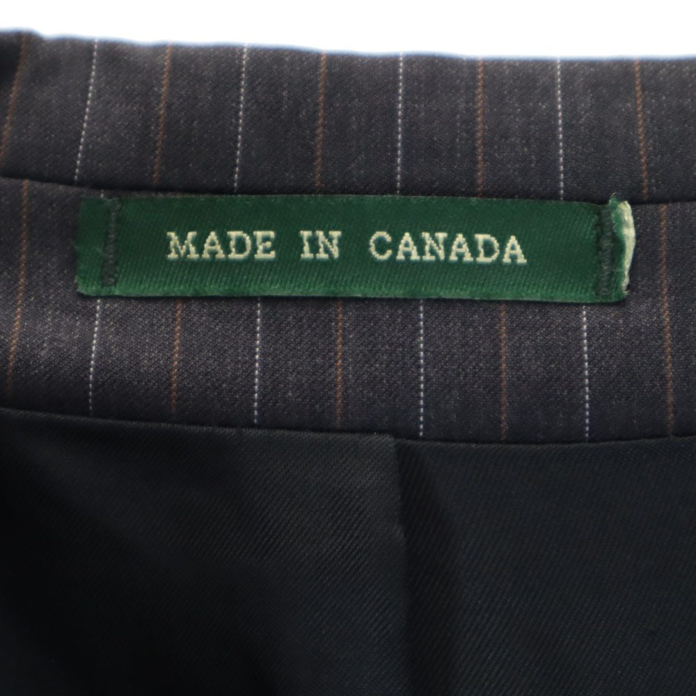 ローレンラルフローレン ストライプ 長袖 テーラードジャケット グレー系 LAUREN RALPH LAUREN カナダ製 メンズ