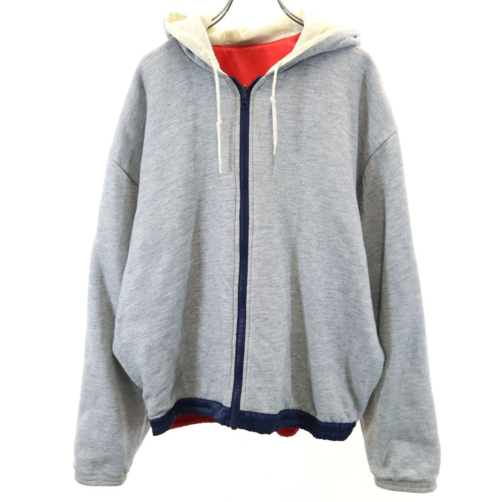 STARTER スターター オールド 長袖 リバーシブル パーカー L ネイビー系×グレー系 メンズ