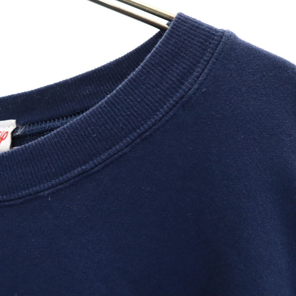 Disney ディズニー オールド ミッキーマウスプリント 長袖 トレーナー 4XL ネイビー系 ビッグサイズ スウェット 裏起毛 メンズ