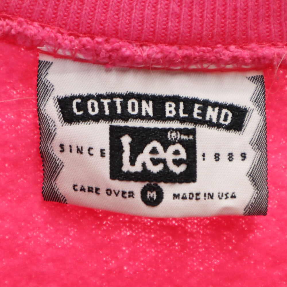 Lee リー 90s USA製 オールド 長袖 トレーナー M ピンク系 スウェット 裏起毛 メンズ